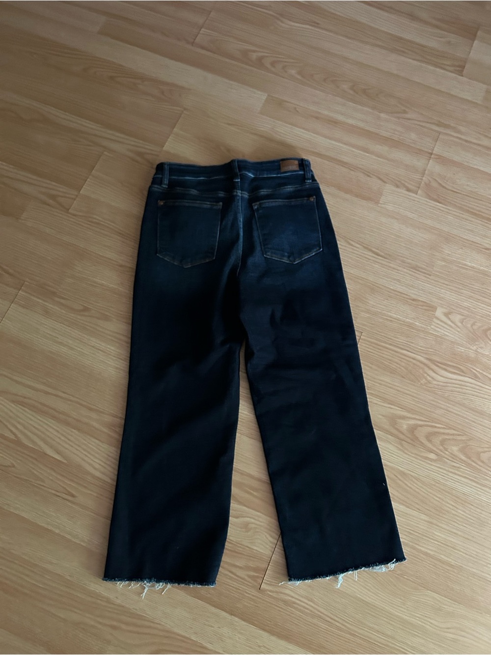 Judy Blue Dark Wash Wide Leg Raw Hem Jeans Size 11/30 - Picture 8 of 8